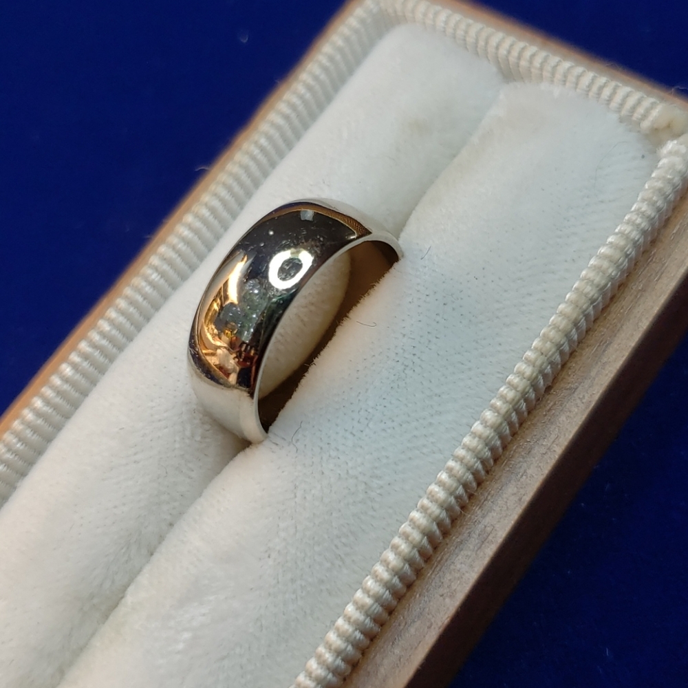 14K White Gold Frederick Goldman Wedding Band